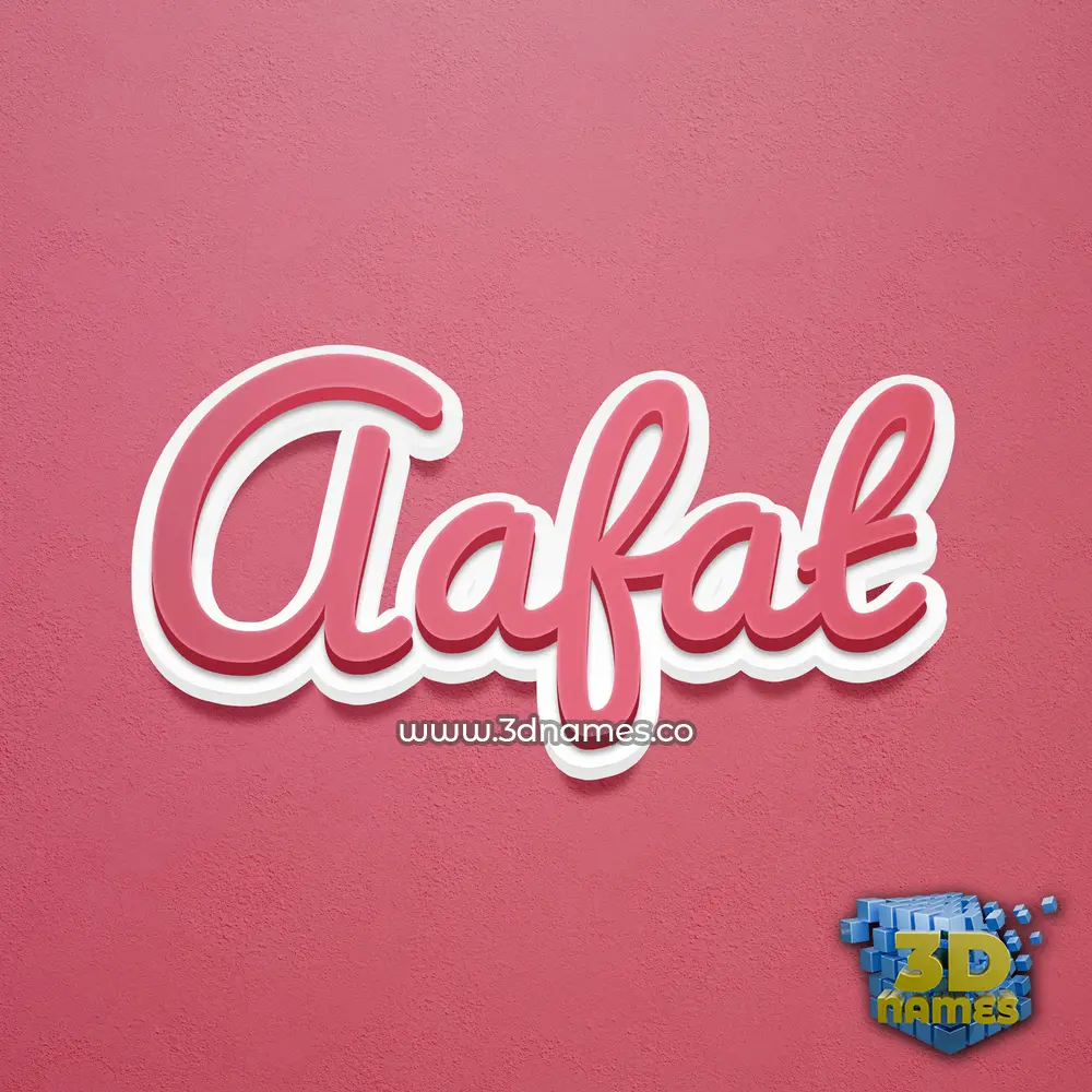 aafat in Red Scribble style - 3D name wallpaper