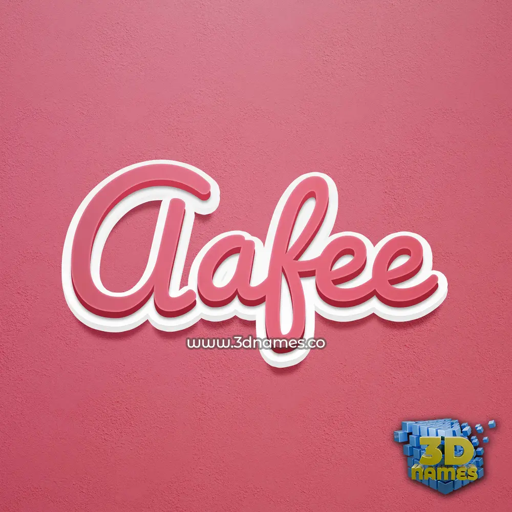 aafee in Red Scribble style - 3D name wallpaper