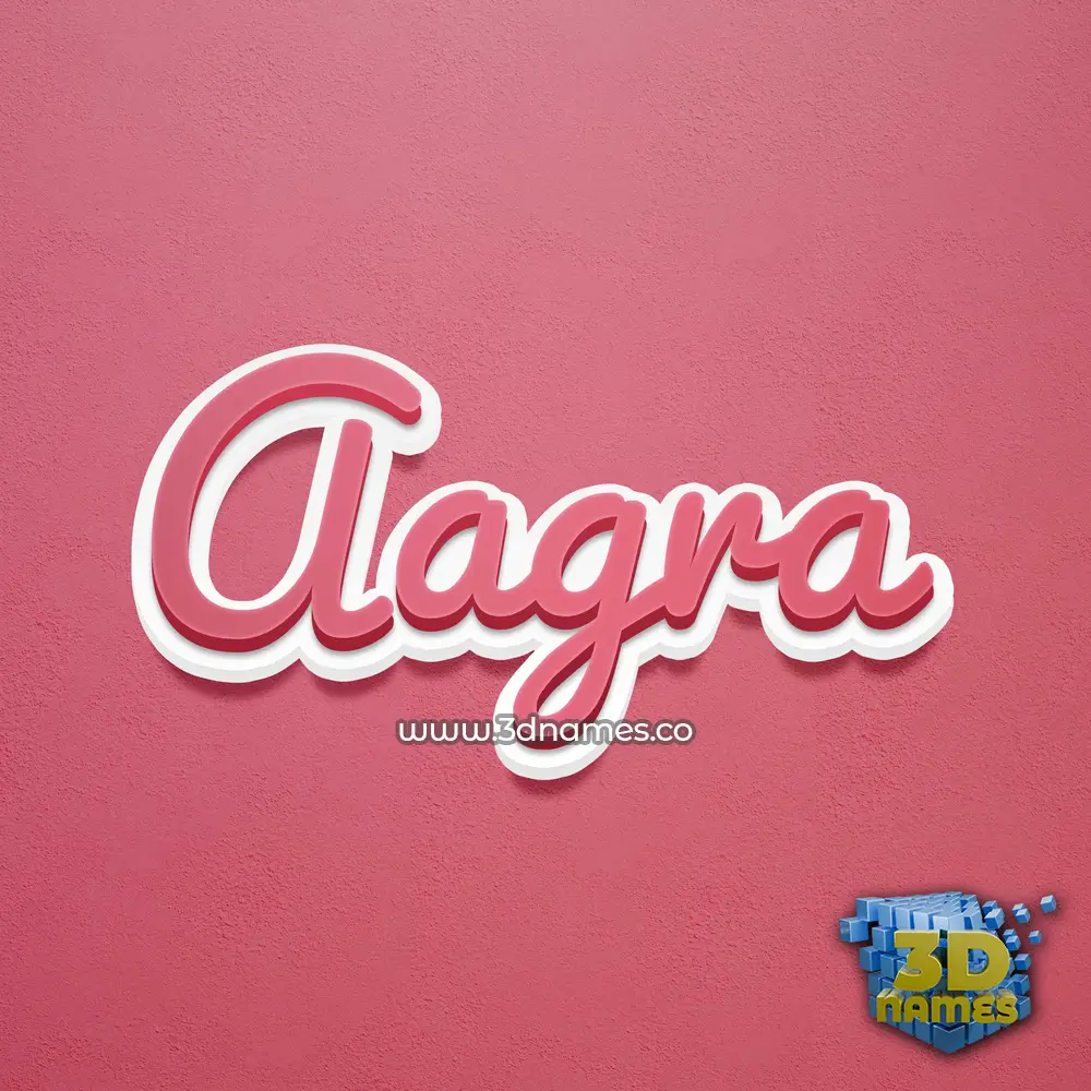 aagra in Red Scribble style - 3D name wallpaper