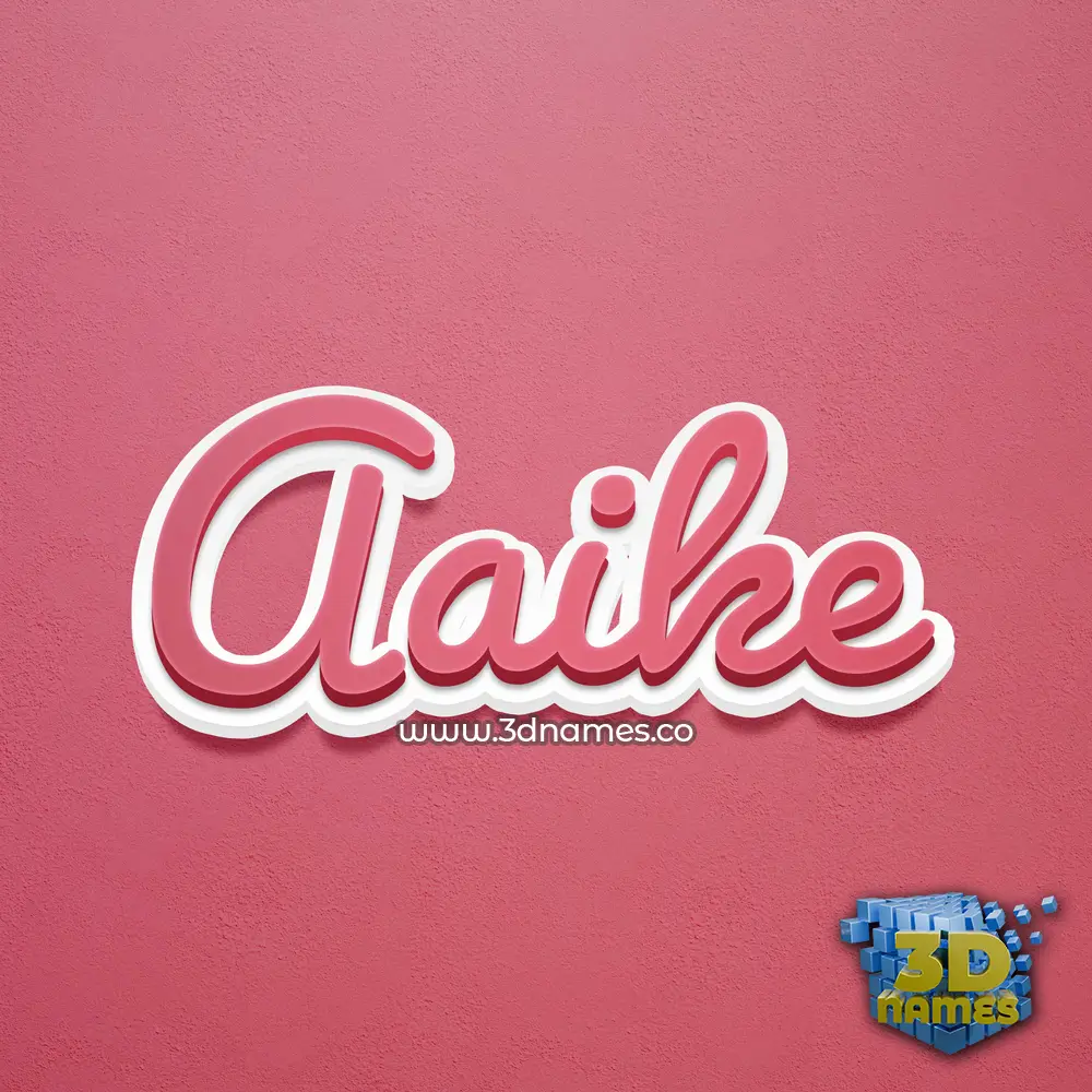 aaike in Red Scribble style - 3D name wallpaper
