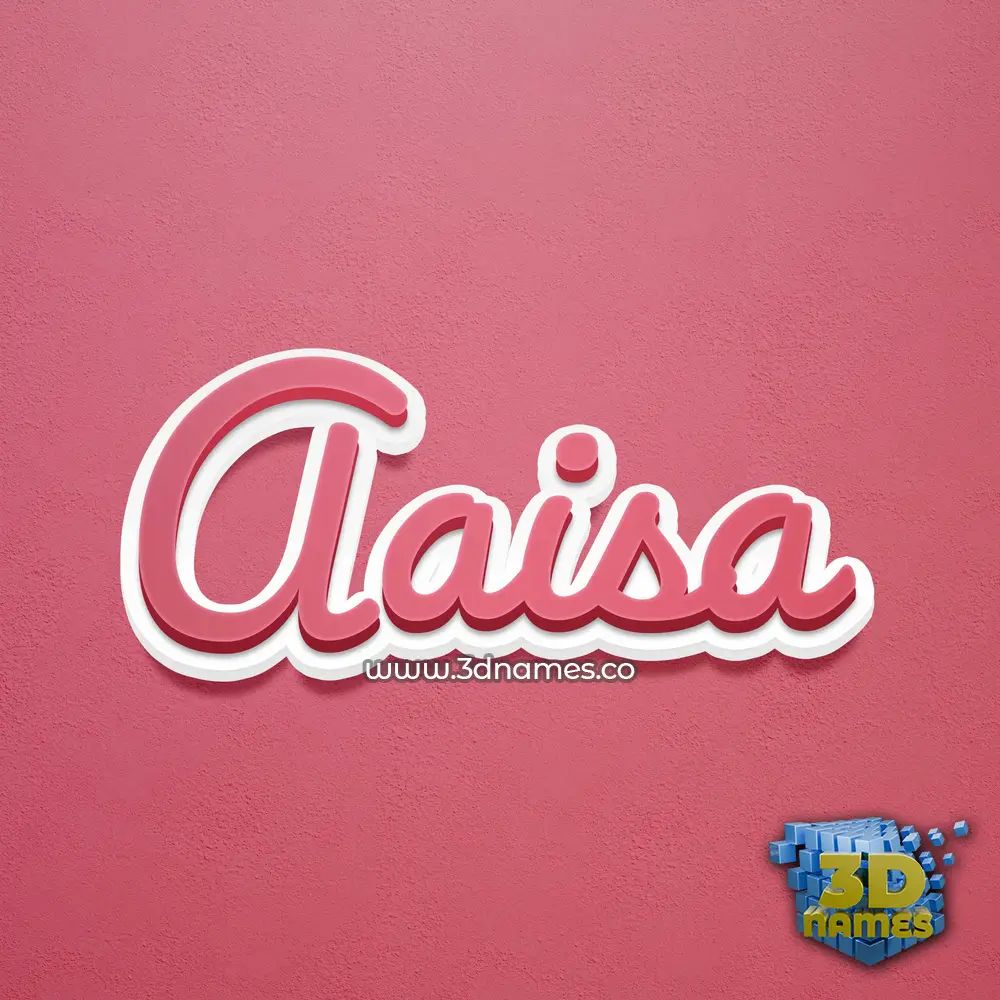 aaisa in Red Scribble style - 3D name wallpaper