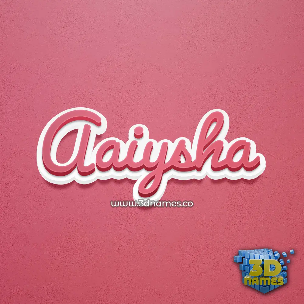 aaiysha in Red Scribble style - 3D name wallpaper