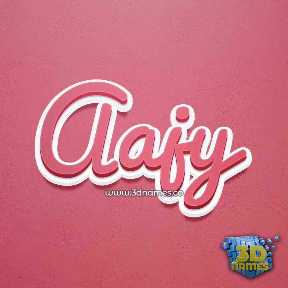 aajy in Red Scribble style - 3D name wallpaper