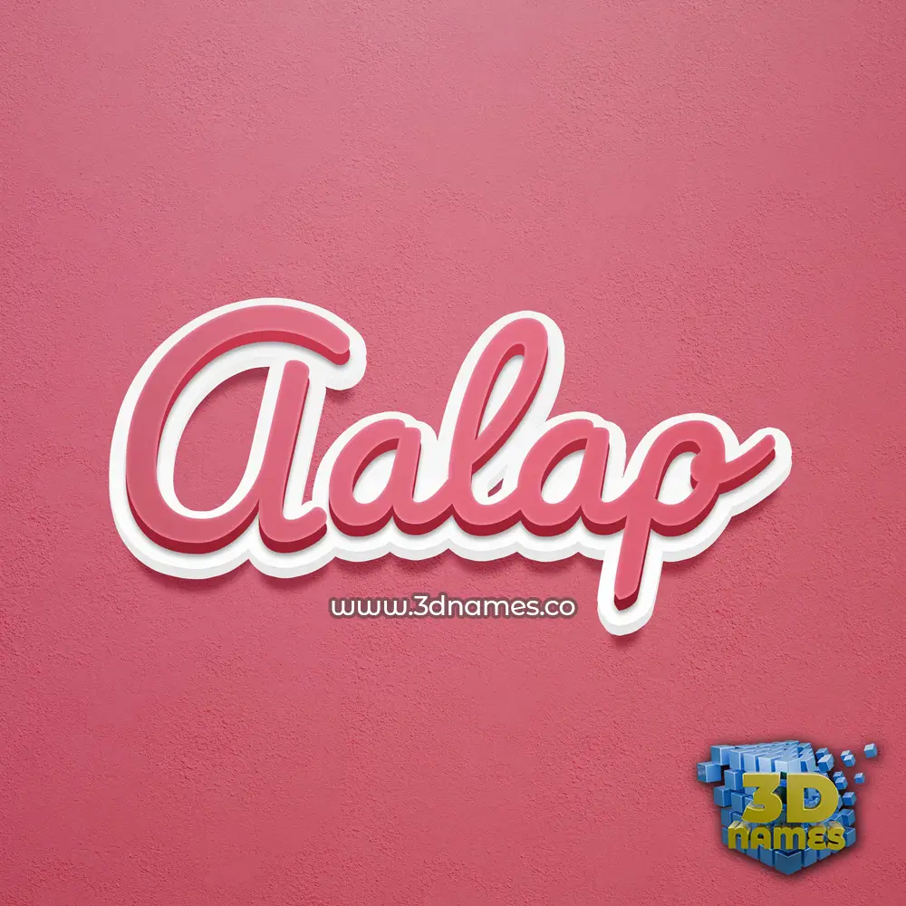 aalap in Red Scribble style - 3D name wallpaper