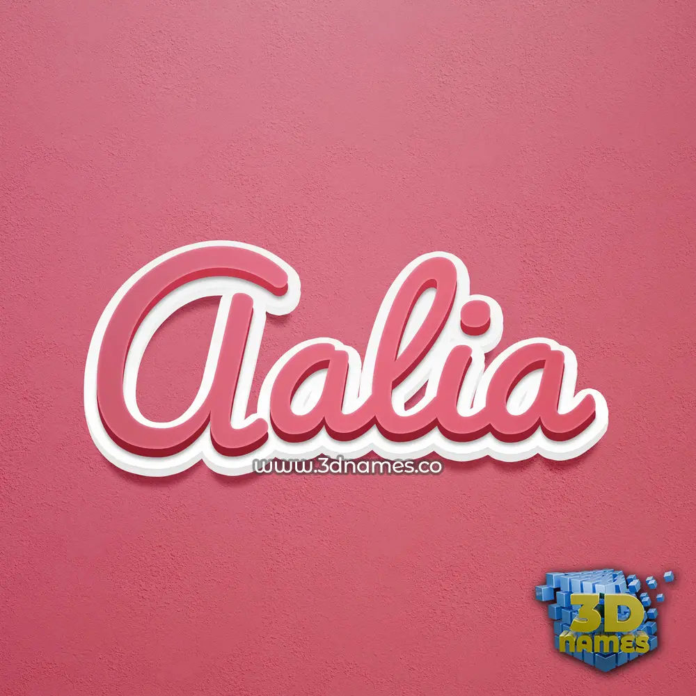 aalia in Red Scribble style - 3D name wallpaper