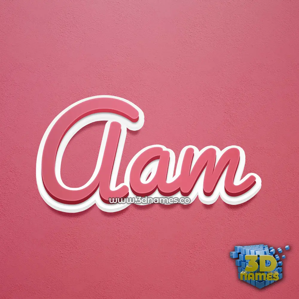 aam in Red Scribble style - 3D name wallpaper