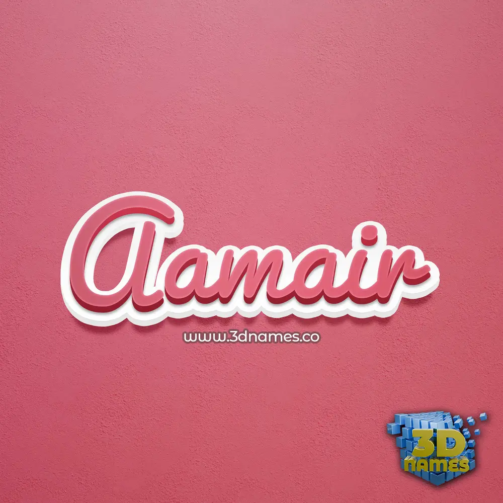 aamair in Red Scribble style - 3D name wallpaper