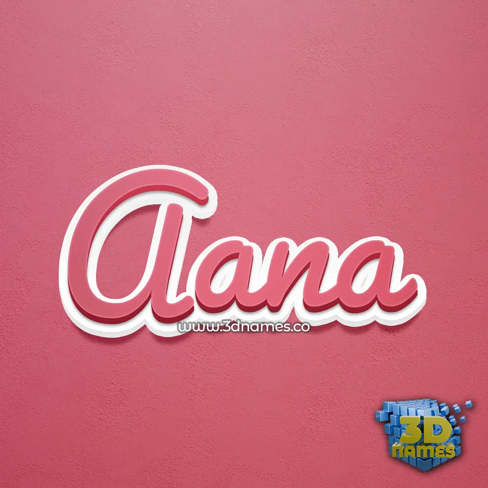 aana in Red Scribble style - 3D name wallpaper
