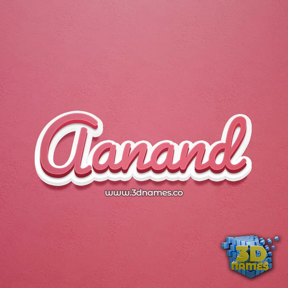 aanand in Red Scribble style - 3D name wallpaper