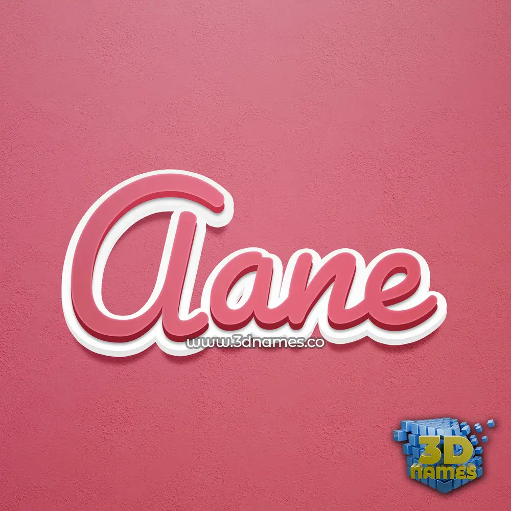 aane in Red Scribble style - 3D name wallpaper