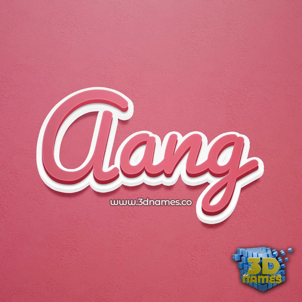 aang in Red Scribble style - 3D name wallpaper