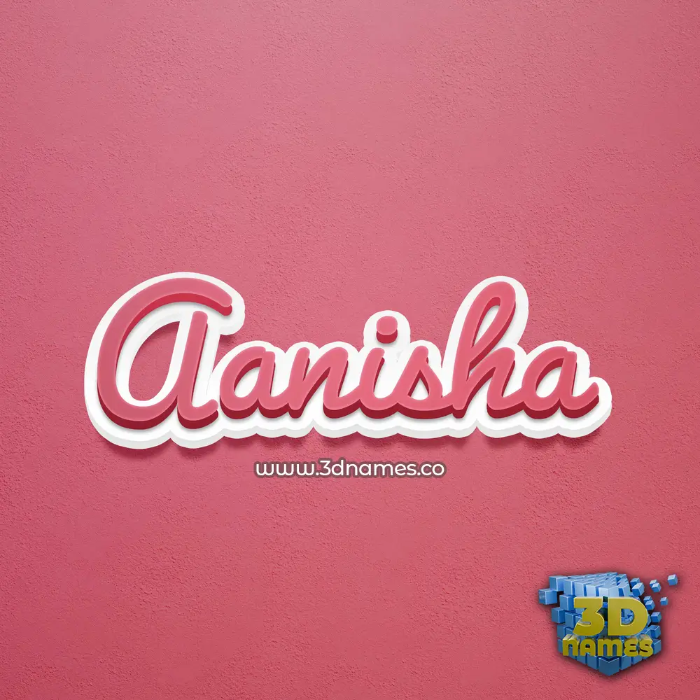aanisha in Red Scribble style - 3D name wallpaper