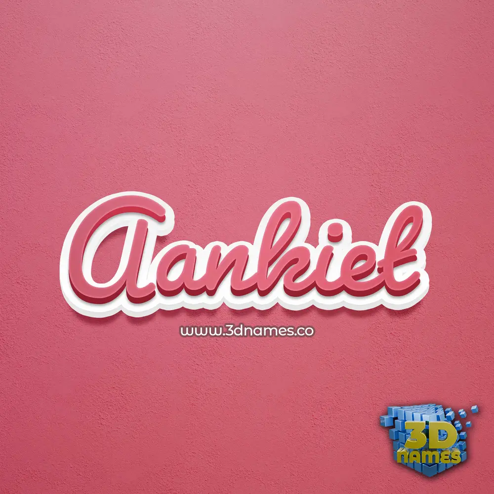 aankiet in Red Scribble style - 3D name wallpaper