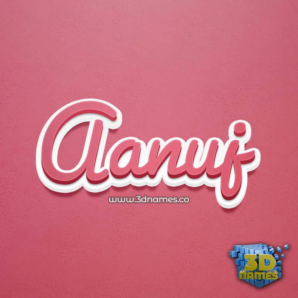 aanuj in Red Scribble style - 3D name wallpaper