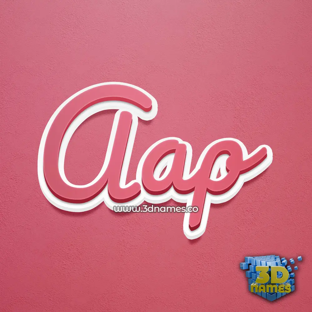 aap in Red Scribble style - 3D name wallpaper