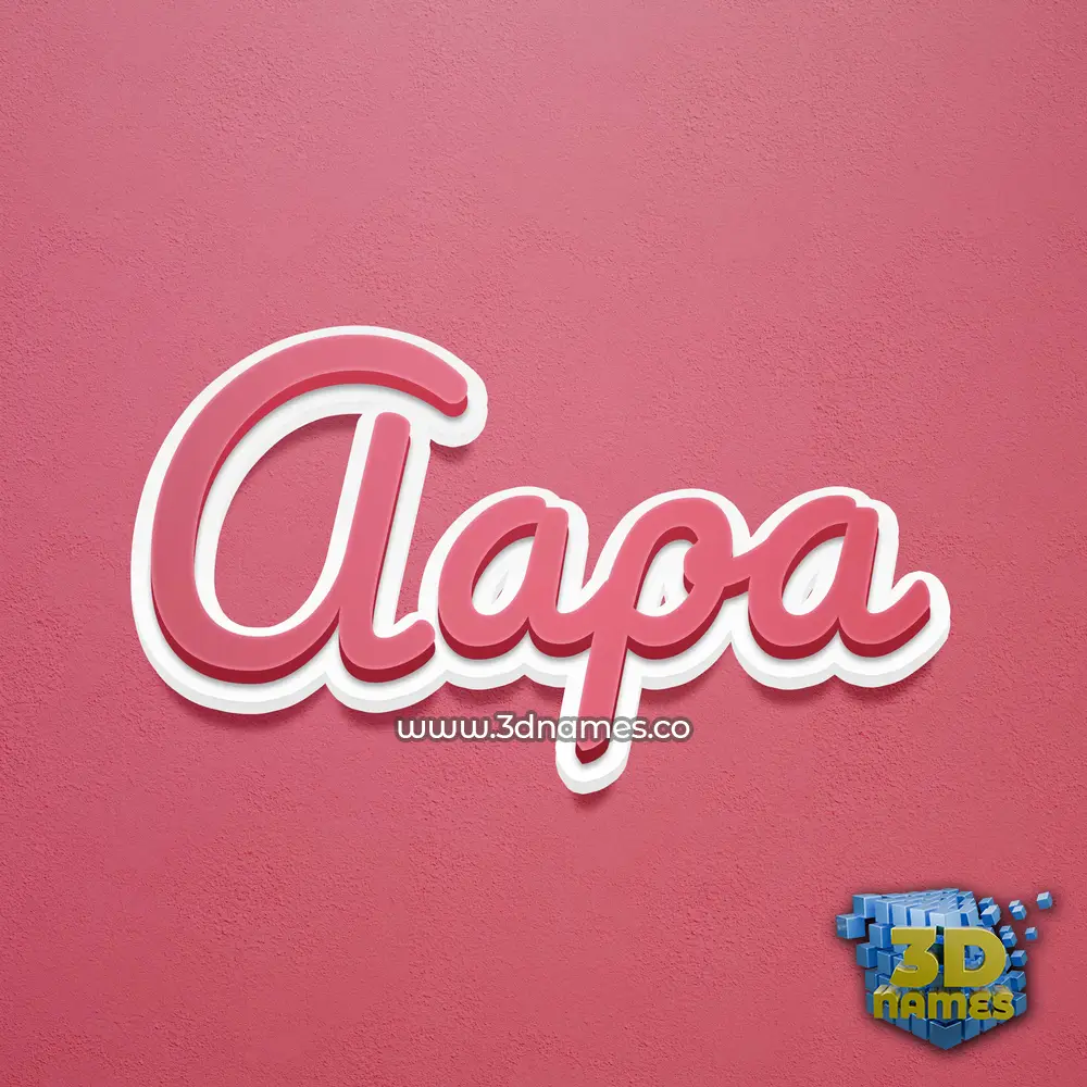 aapa in Red Scribble style - 3D name wallpaper