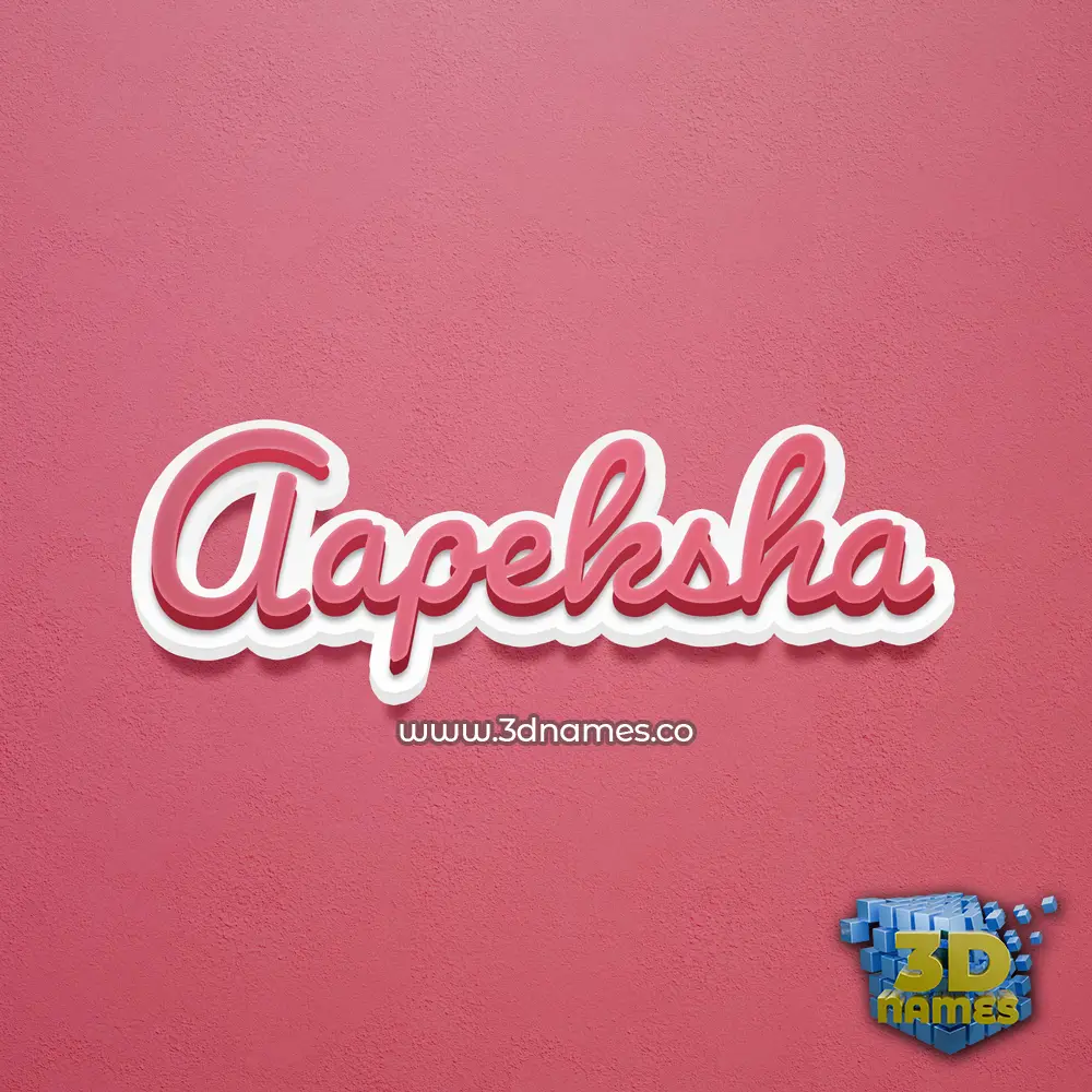 aapeksha in Red Scribble style - 3D name wallpaper