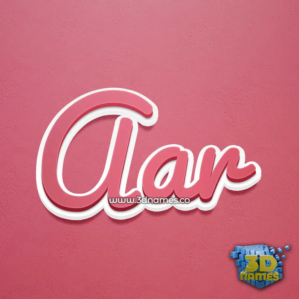 aar in Red Scribble style - 3D name wallpaper