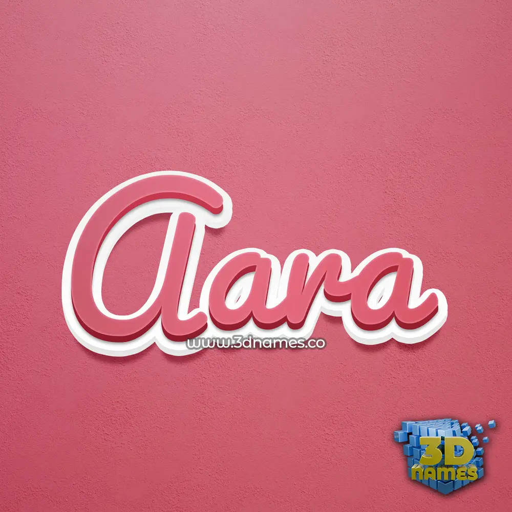aara in Red Scribble style - 3D name wallpaper
