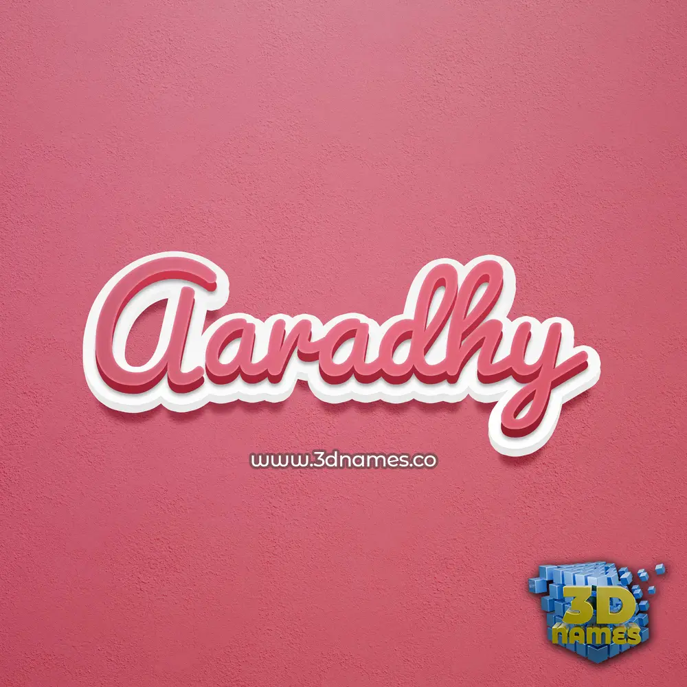aaradhy in Red Scribble style - 3D name wallpaper
