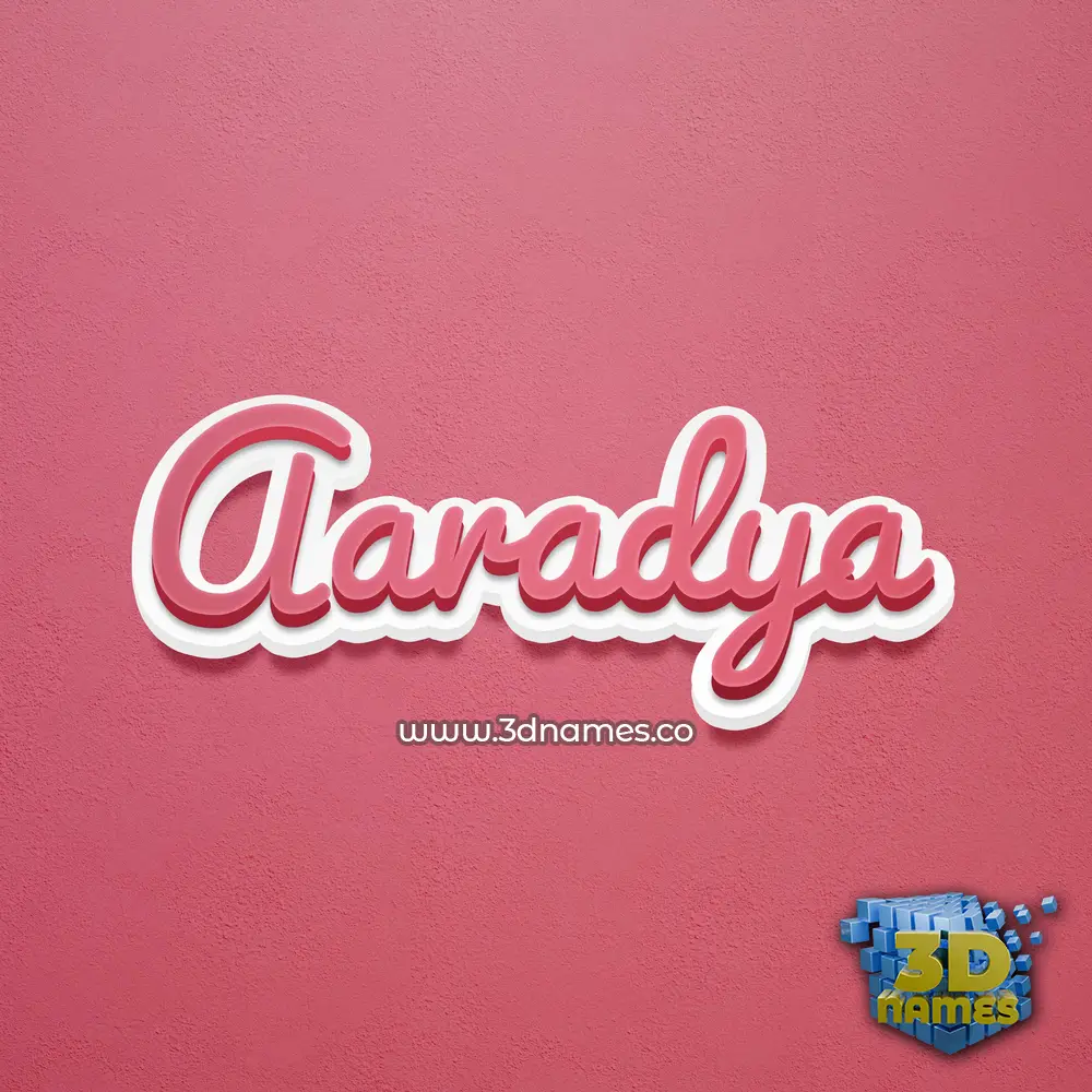 aaradya in Red Scribble style - 3D name wallpaper