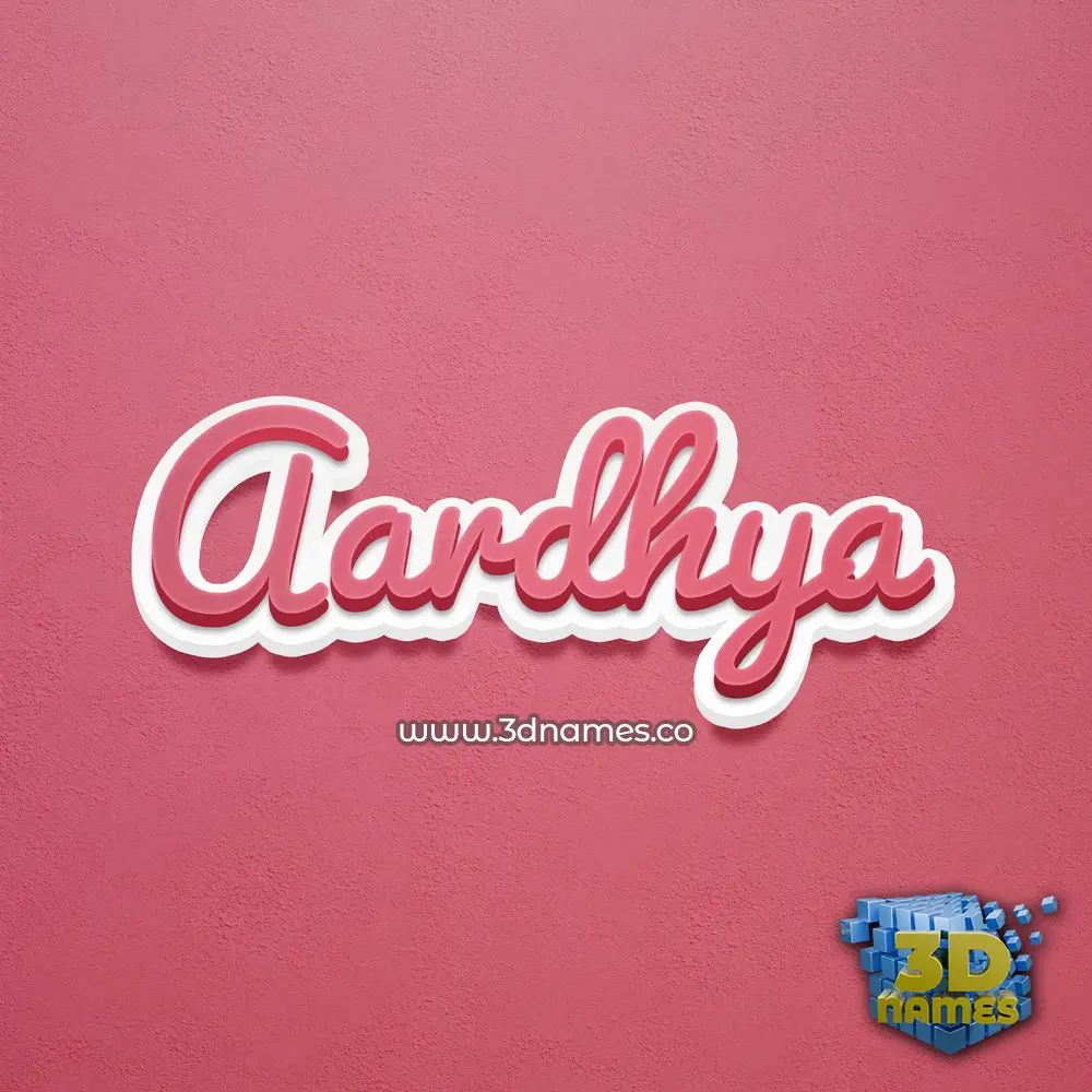 aardhya in Red Scribble style - 3D name wallpaper