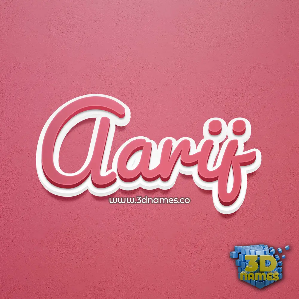 aarij in Red Scribble style - 3D name wallpaper
