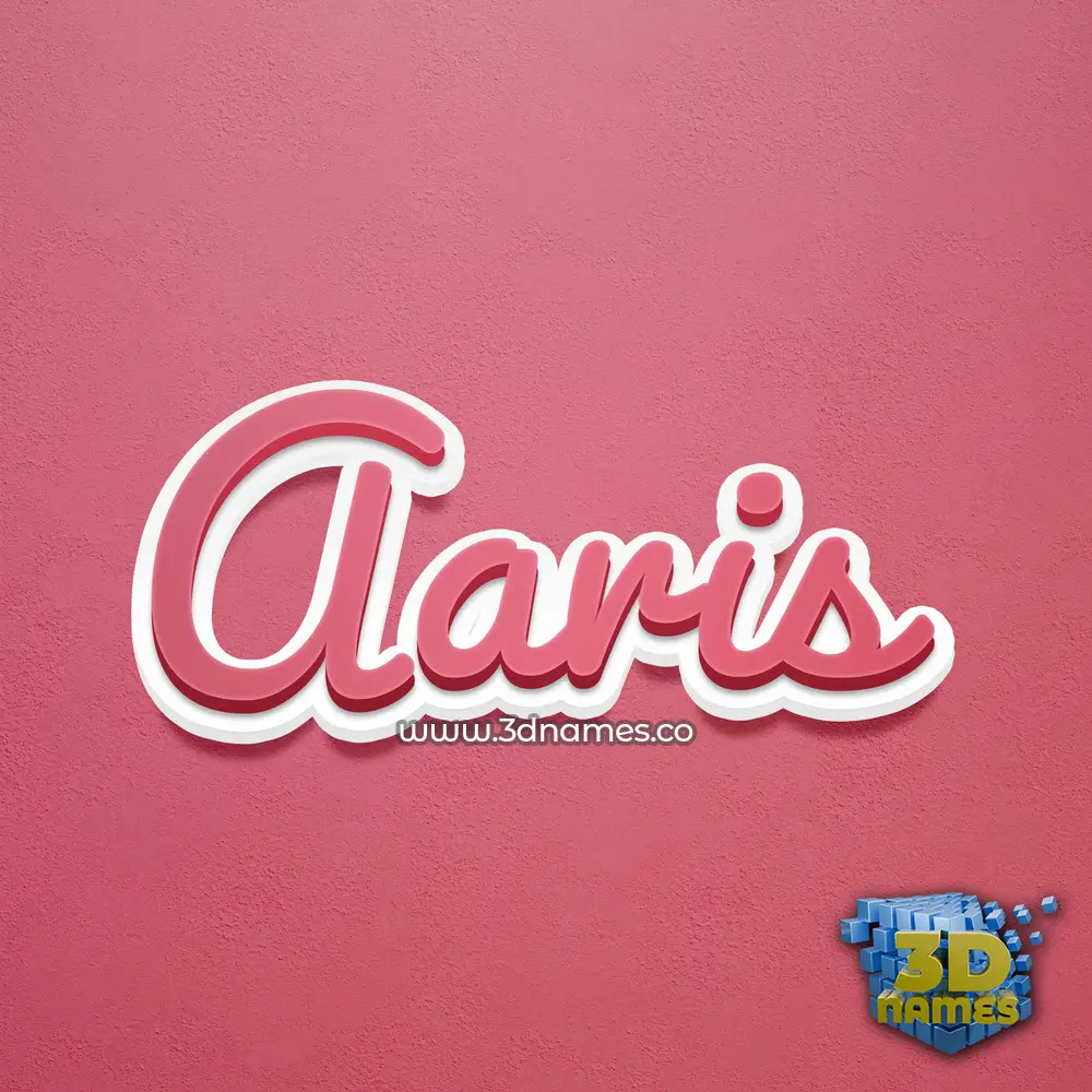 aaris in Red Scribble style - 3D name wallpaper