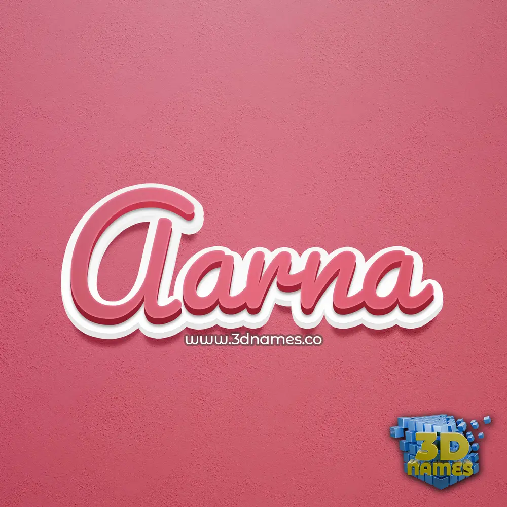 aarna in Red Scribble style - 3D name wallpaper