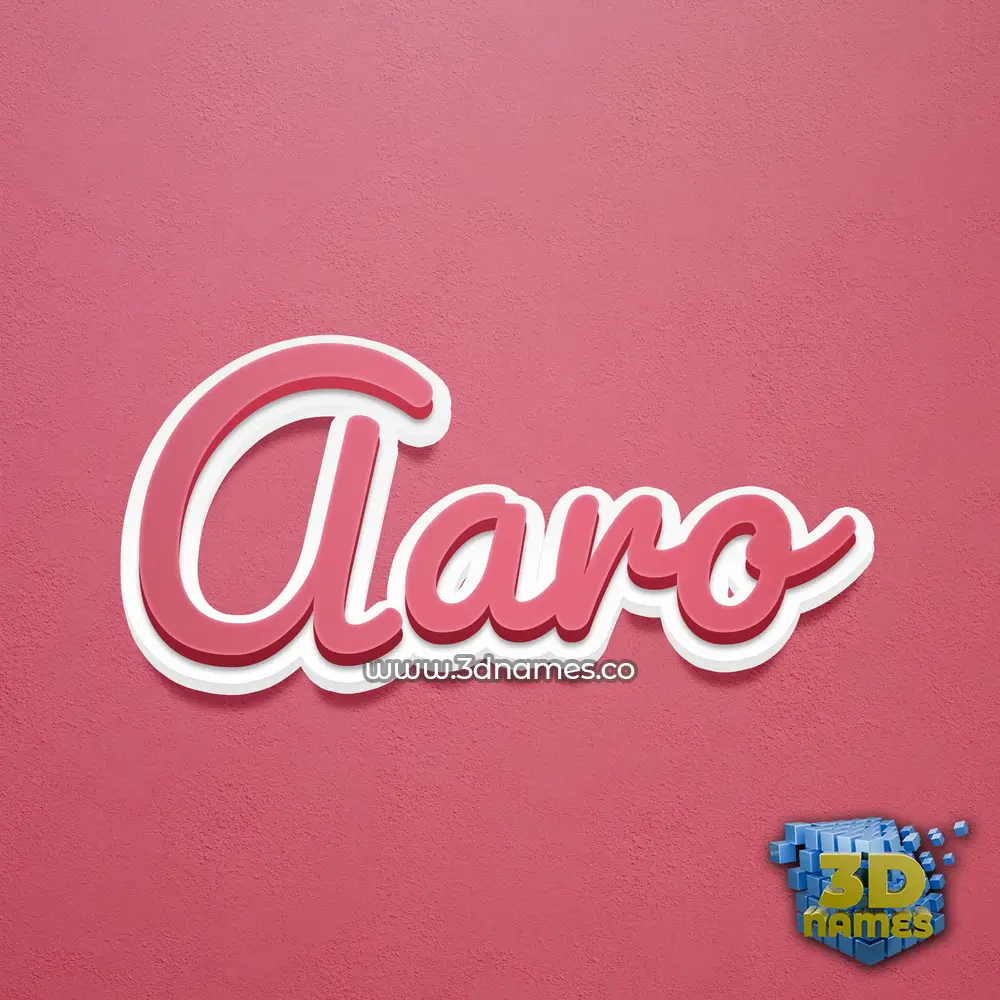 aaro in Red Scribble style - 3D name wallpaper
