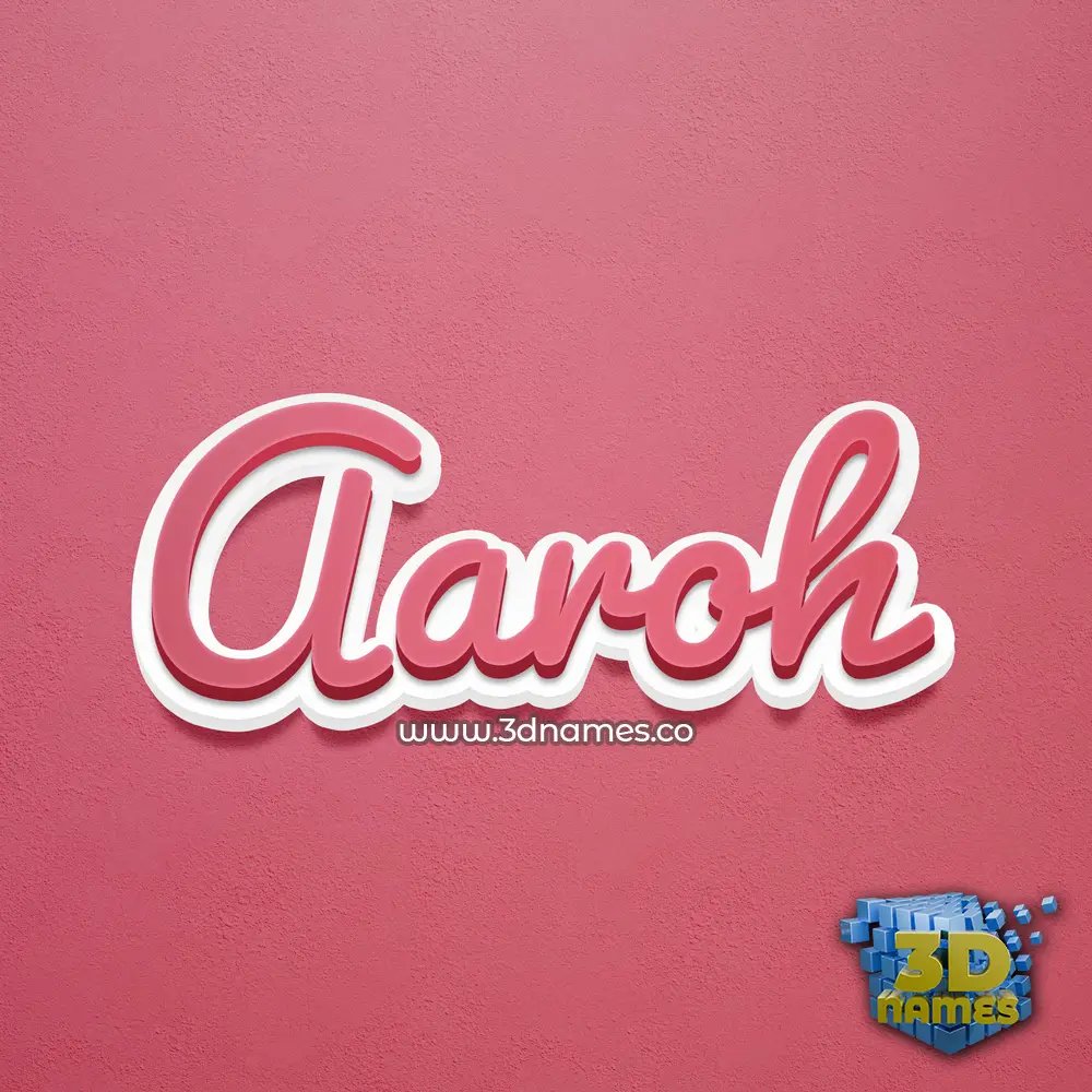 aaroh in Red Scribble style - 3D name wallpaper