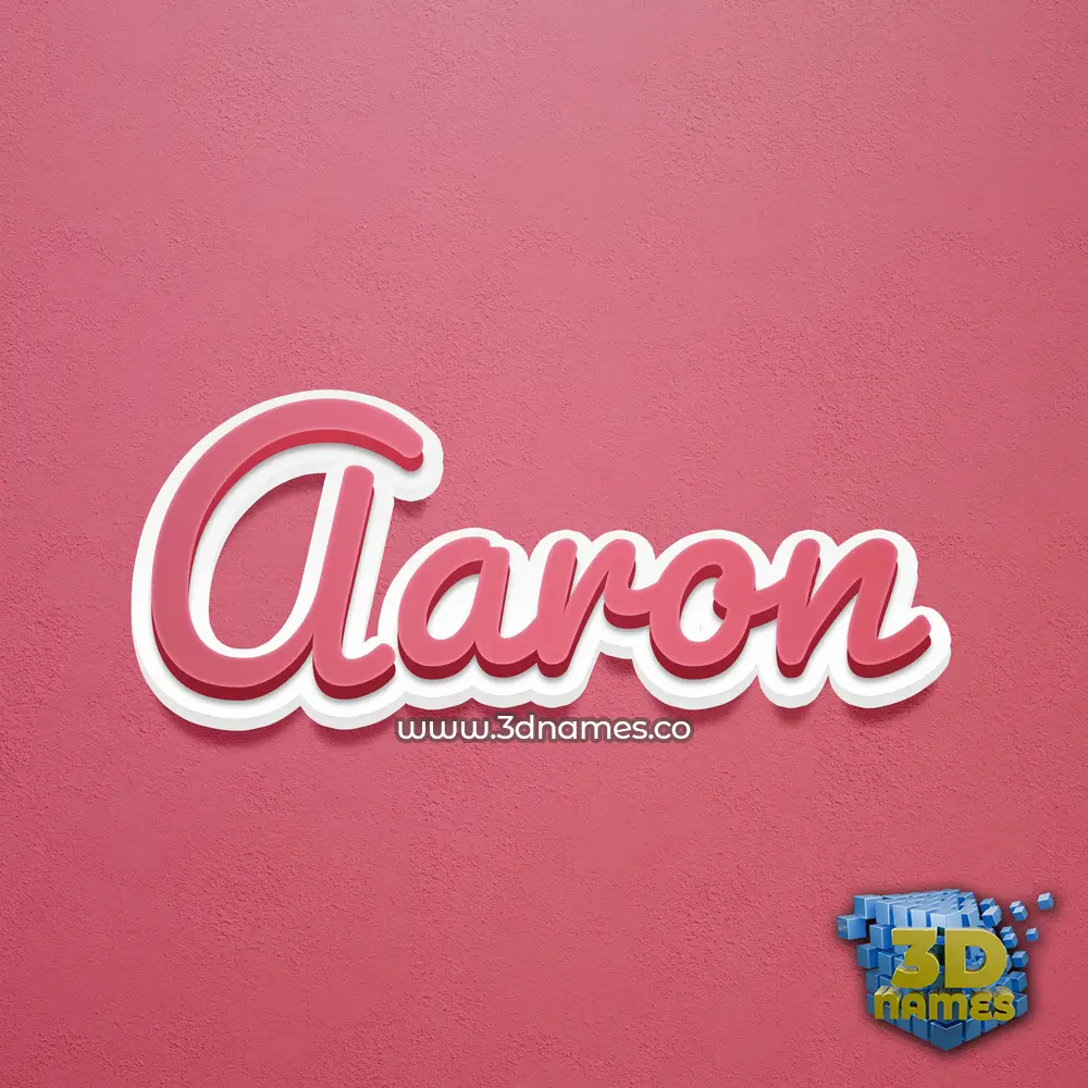 aaron in Red Scribble style - 3D name wallpaper