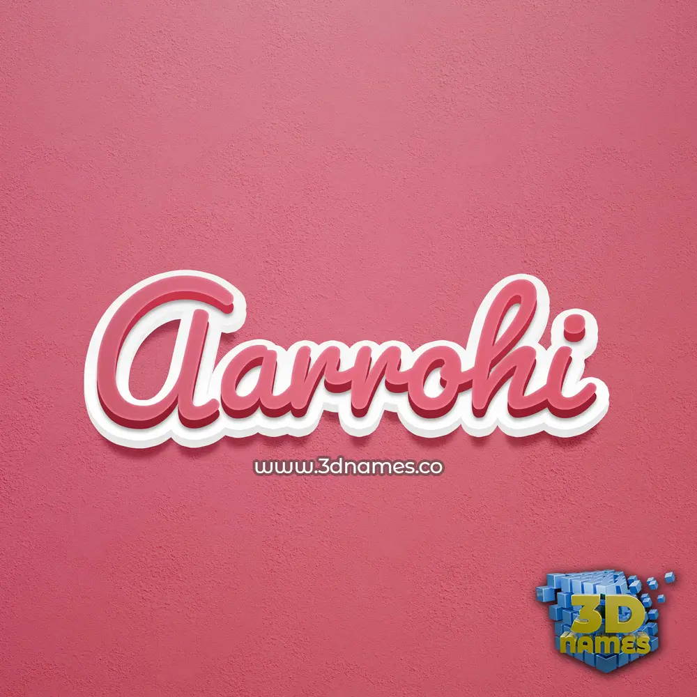 aarrohi in Red Scribble style - 3D name wallpaper