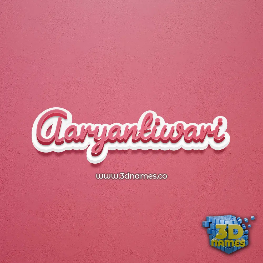aaryantiwari in Red Scribble style - 3D name wallpaper