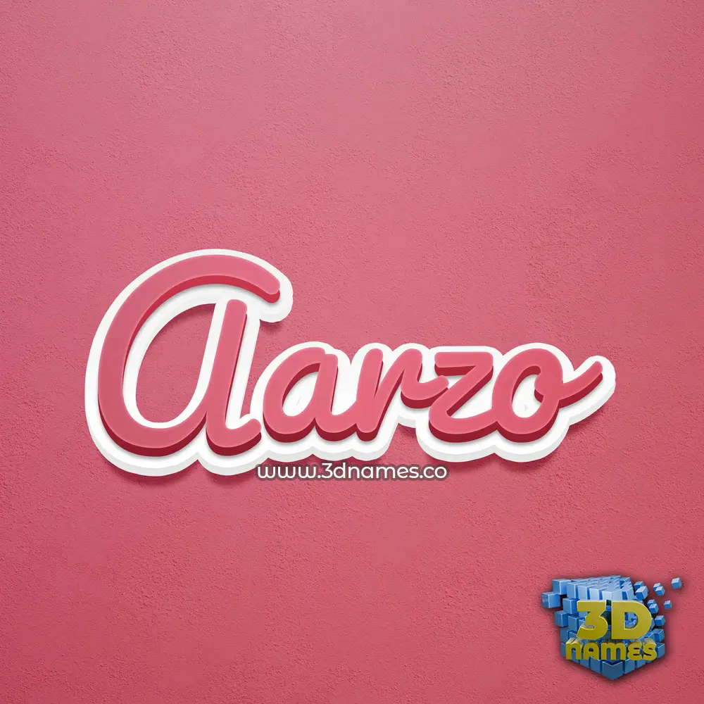 aarzo in Red Scribble style - 3D name wallpaper