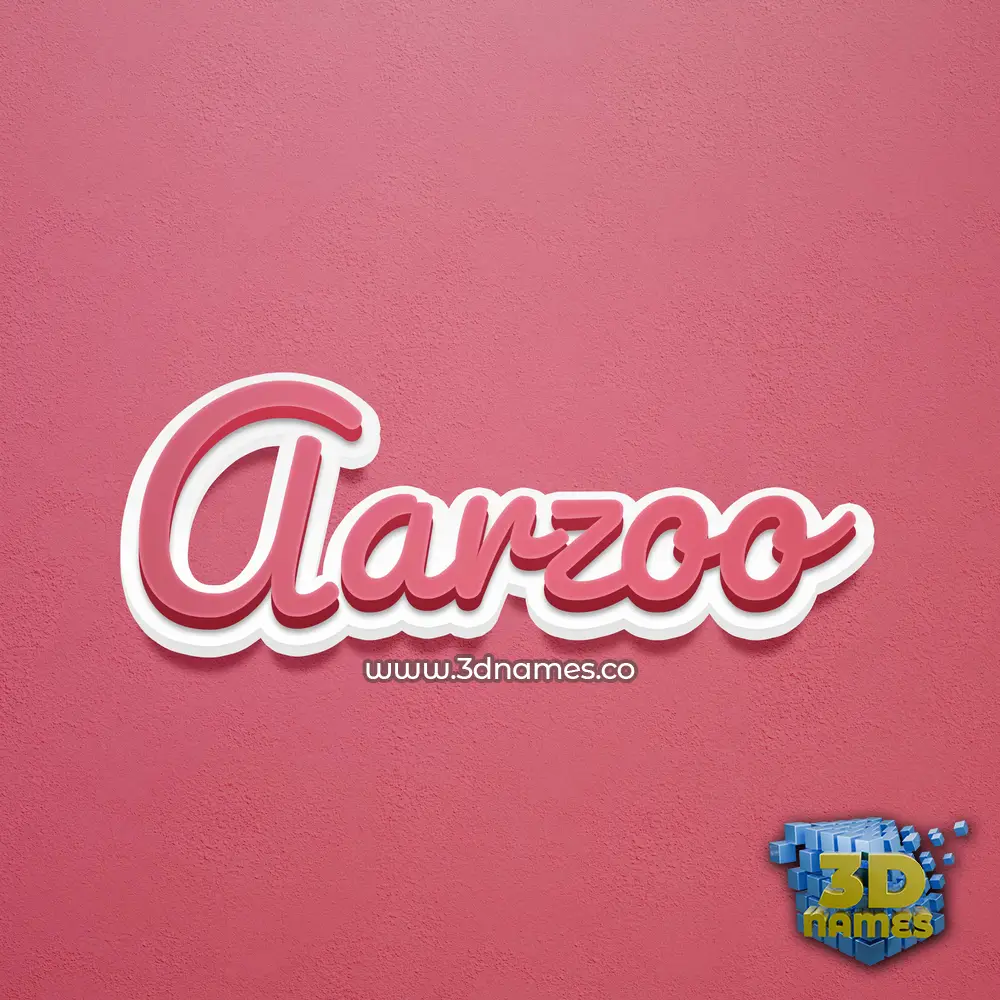 aarzoo in Red Scribble style - 3D name wallpaper