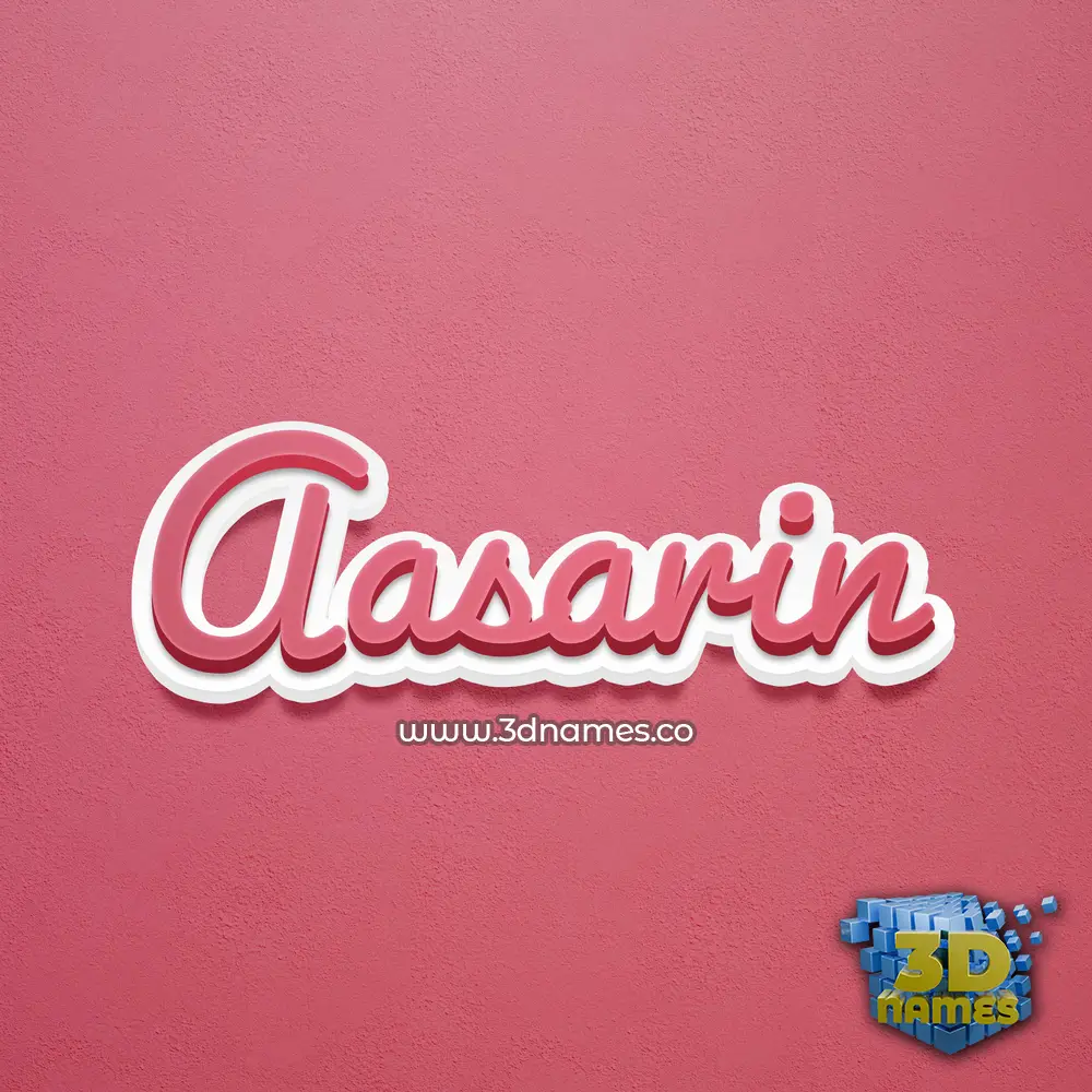 aasarin in Red Scribble style - 3D name wallpaper