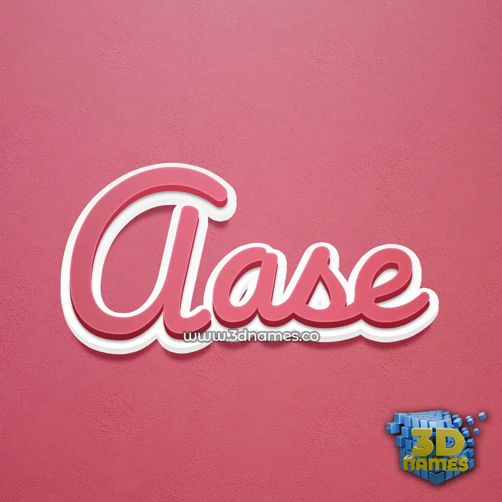 aase in Red Scribble style - 3D name wallpaper