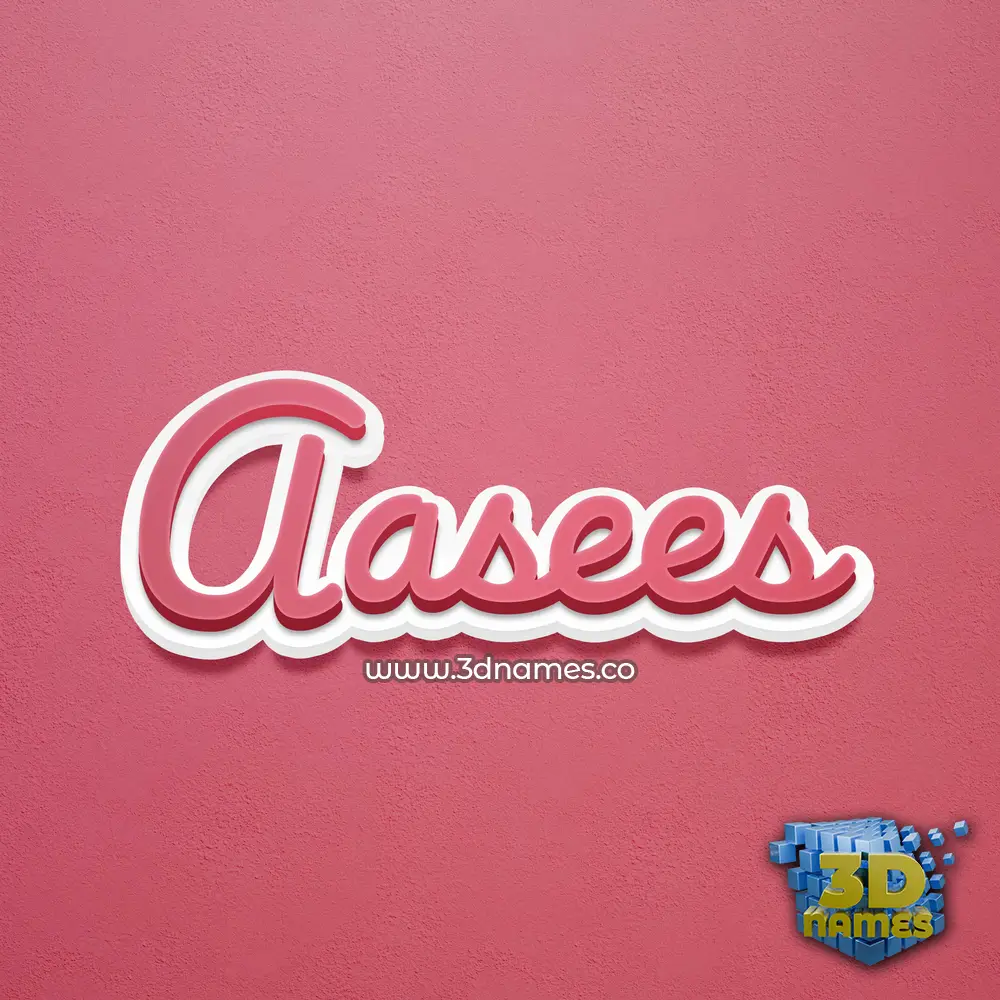 aasees in Red Scribble style - 3D name wallpaper