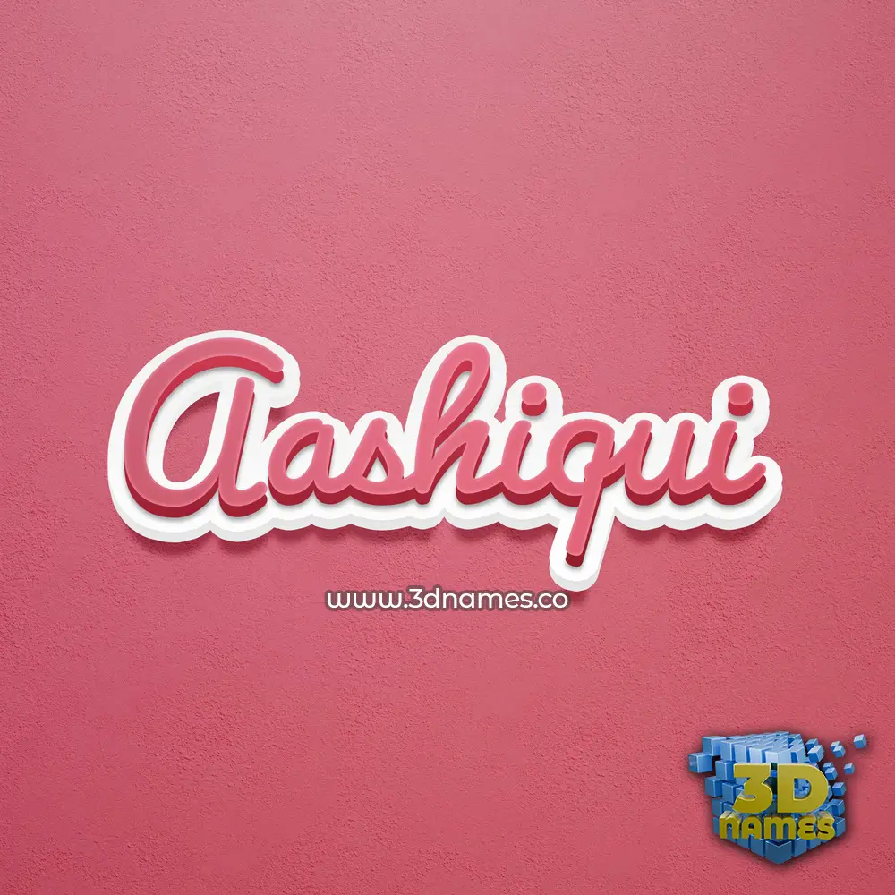 aashiqui in Red Scribble style - 3D name wallpaper