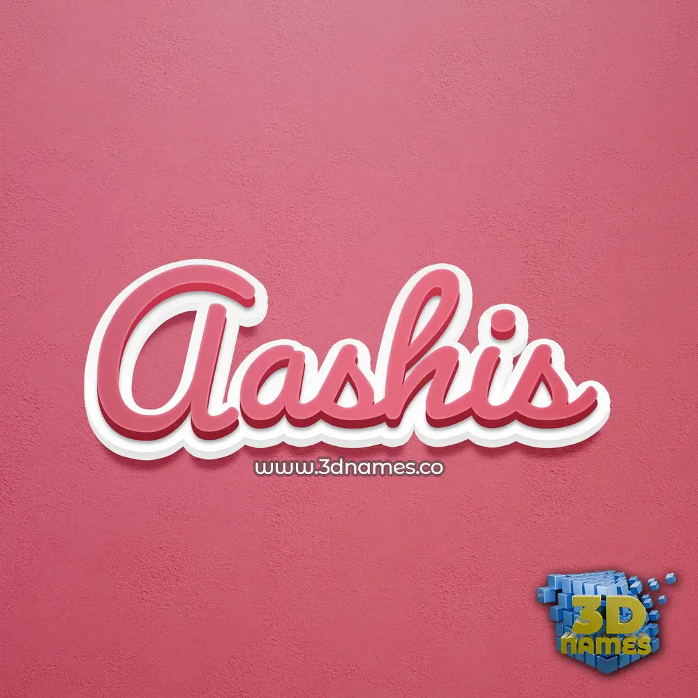 aashis in Red Scribble style - 3D name wallpaper