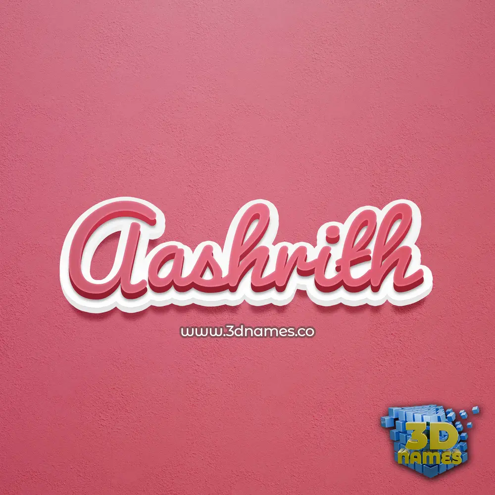 aashrith in Red Scribble style - 3D name wallpaper