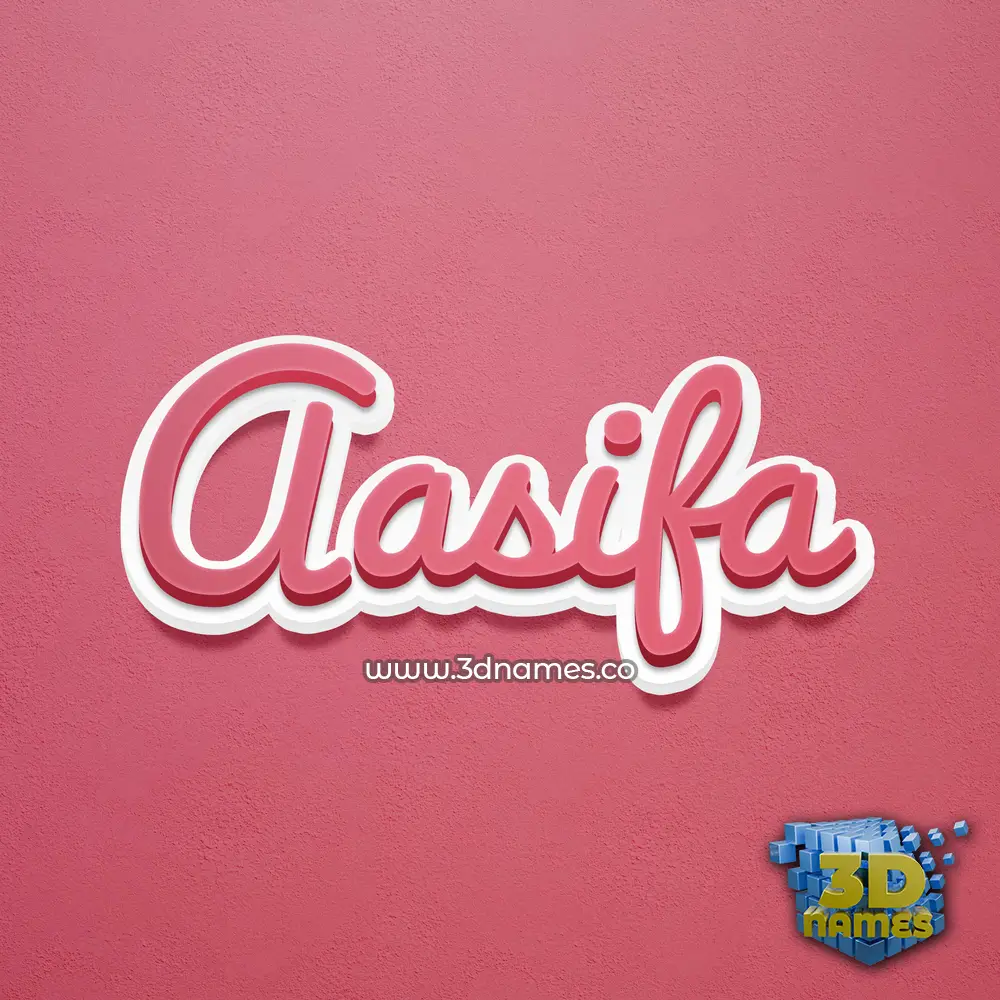 aasifa in Red Scribble style - 3D name wallpaper