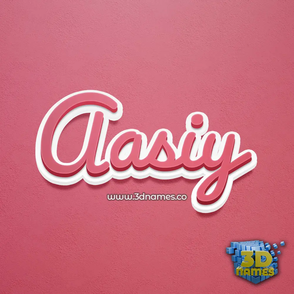 aasiy in Red Scribble style - 3D name wallpaper