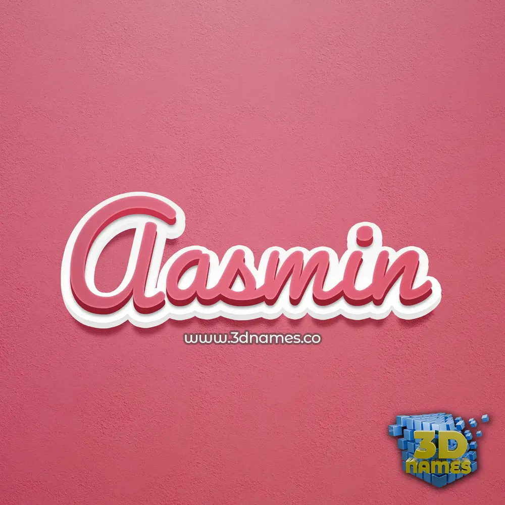 aasmin in Red Scribble style - 3D name wallpaper