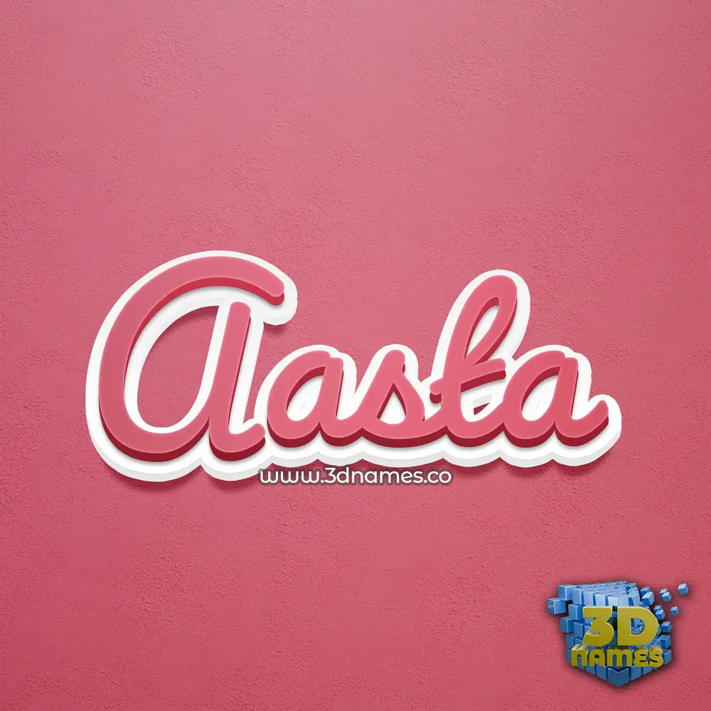 aasta in Red Scribble style - 3D name wallpaper
