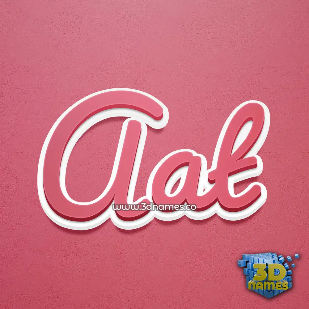 aat in Red Scribble style - 3D name wallpaper