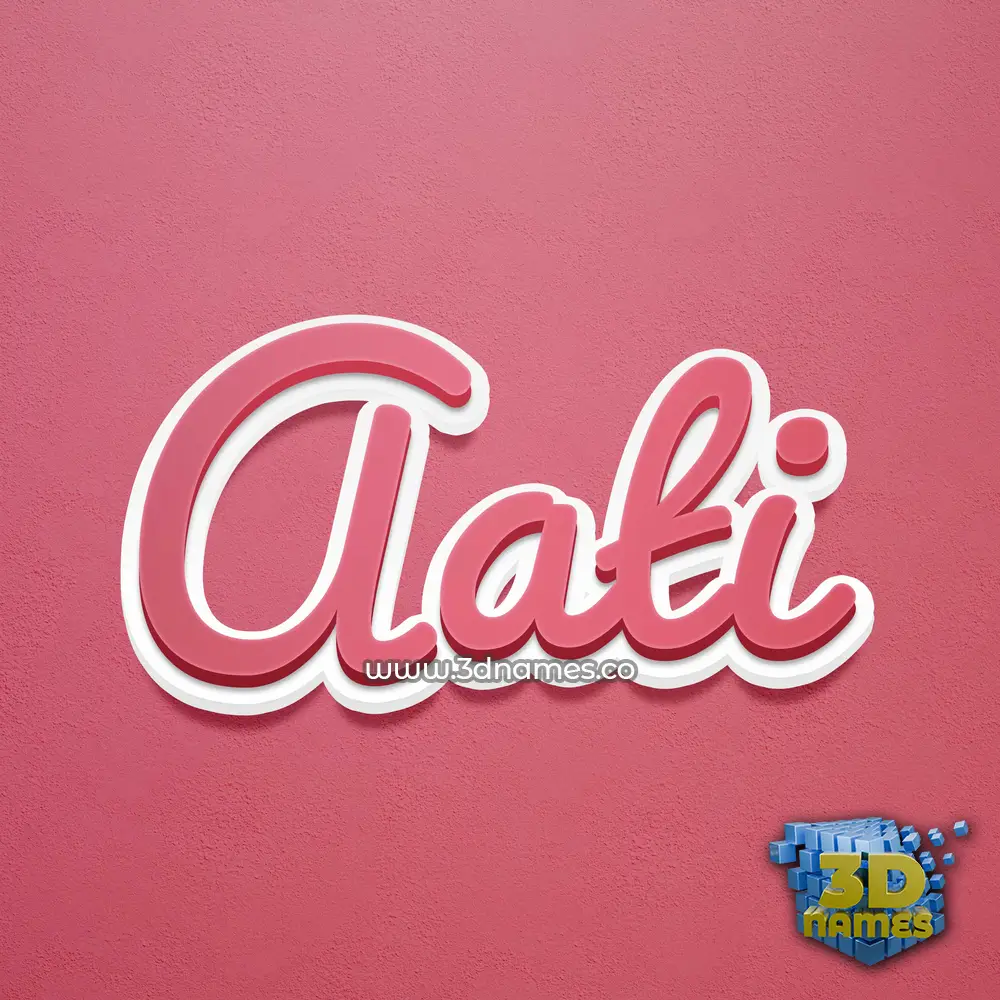 aati in Red Scribble style - 3D name wallpaper