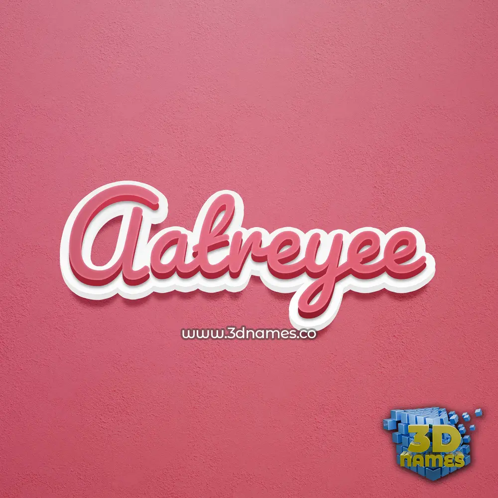 aatreyee in Red Scribble style - 3D name wallpaper