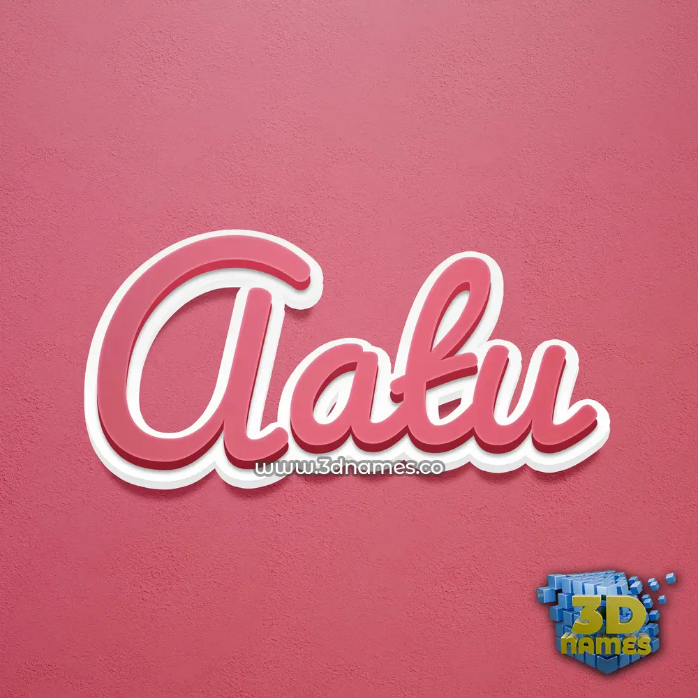 aatu in Red Scribble style - 3D name wallpaper